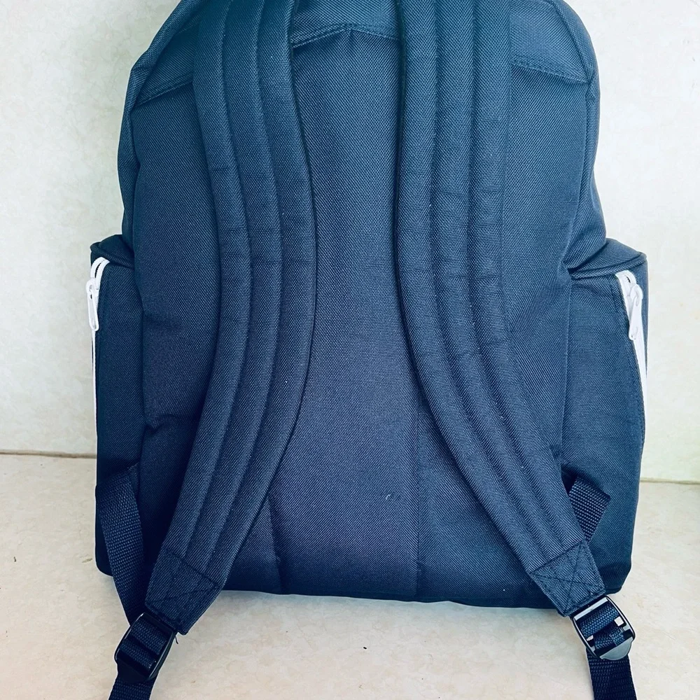 Baby Bjorn Navy Blue diaper and two bottle baby backpack.
